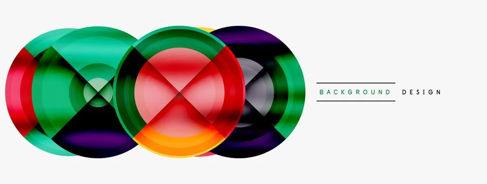 Circle pattern background. Abstract backgrounds bundle for wallpaper, banner Stock Illustration