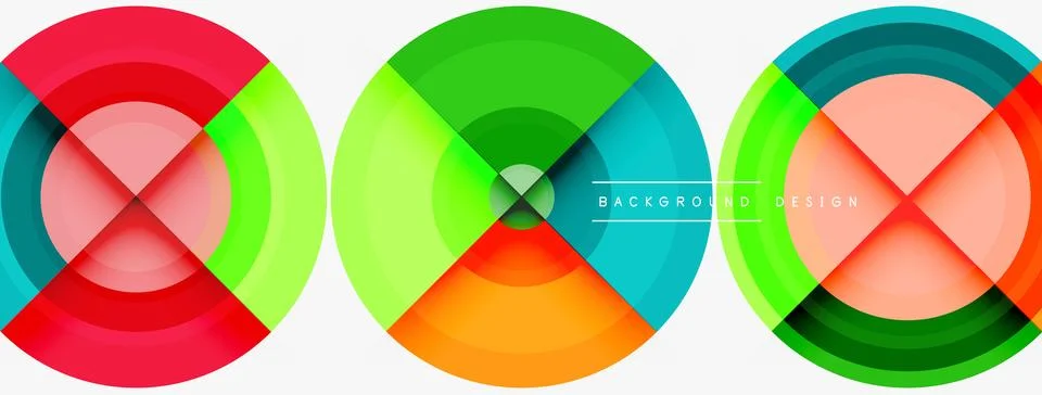 Circle pattern background. Abstract backgrounds bundle for wallpaper, banner Stock Illustration