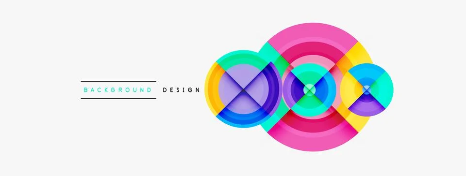 Circle pattern background. Abstract backgrounds bundle for wallpaper, banner Stock Illustration