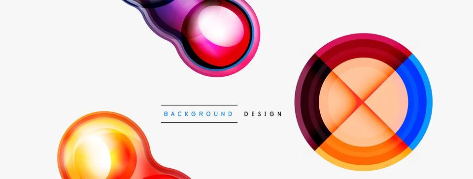 Circle pattern background. Abstract backgrounds bundle for wallpaper, banner Stock Illustration