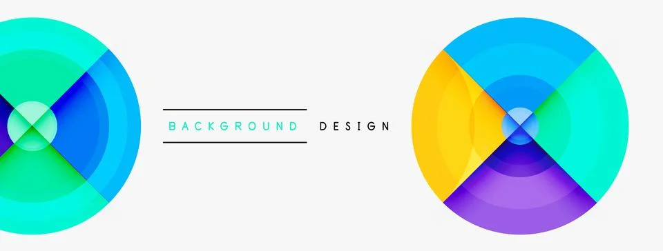 Circle pattern background. Abstract backgrounds bundle for wallpaper, banner Stock Illustration