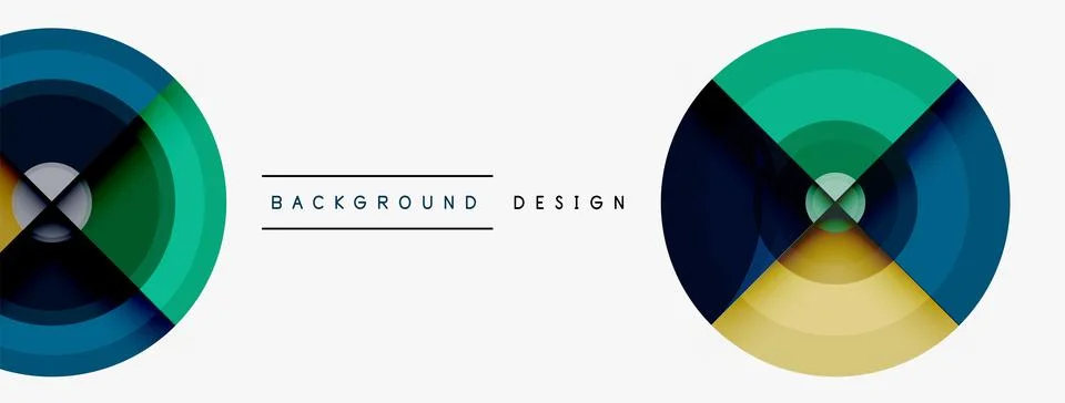 Circle pattern background. Abstract backgrounds bundle for wallpaper, banner Stock Illustration