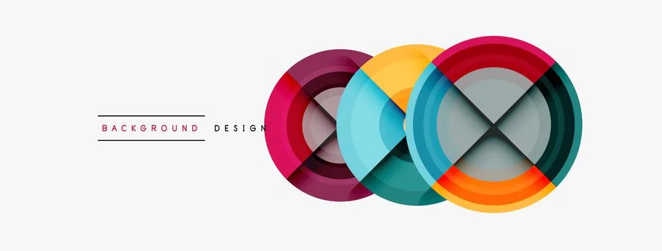 Circle pattern background. Abstract backgrounds bundle for wallpaper, banner Stock Illustration