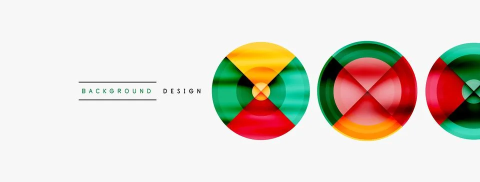 Circle pattern background. Abstract backgrounds bundle for wallpaper, banner Stock Illustration