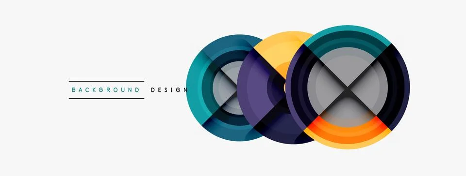 Circle pattern background. Abstract backgrounds bundle for wallpaper, banner Illustrazione stock