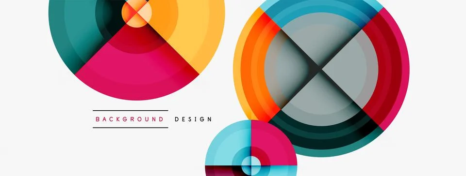 Circle pattern background. Abstract backgrounds bundle for wallpaper, banner Stock Illustration