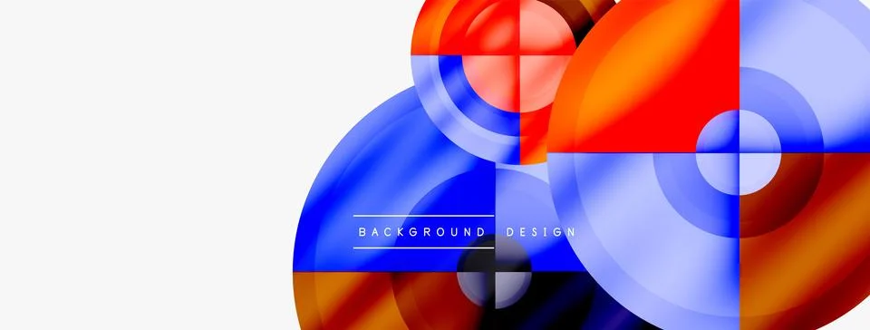 Circle pattern background. Abstract backgrounds bundle for wallpaper, banner Stock Illustration