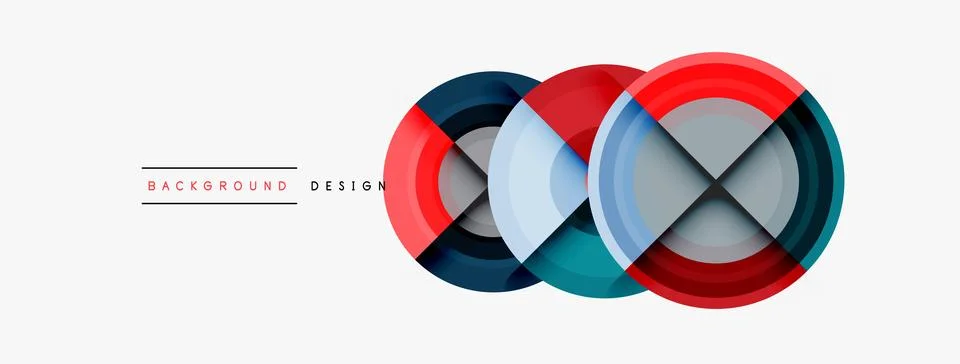 Circle pattern background. Abstract backgrounds bundle for wallpaper, banner Stock Illustration