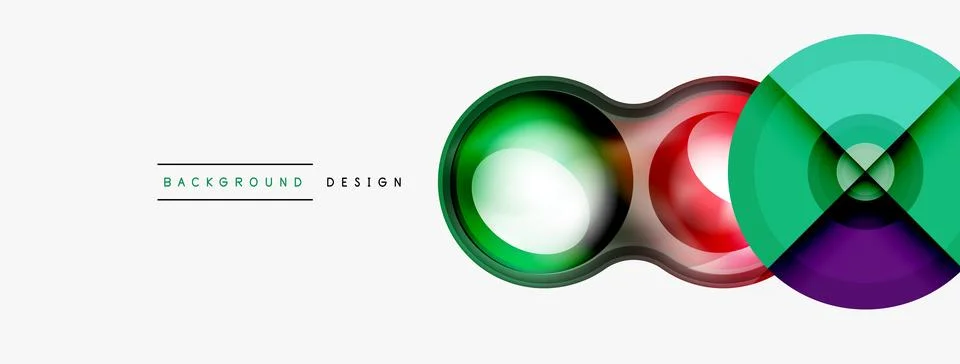 Circle pattern background. Abstract backgrounds bundle for wallpaper, banner Stock Illustration