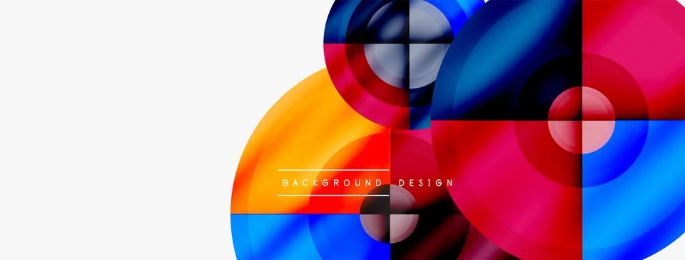 Circle pattern background. Abstract backgrounds bundle for wallpaper, banner Stock Illustration