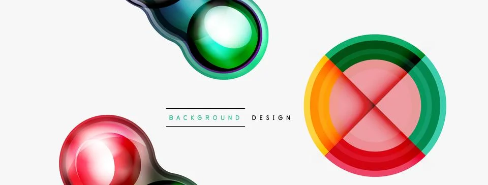 Circle pattern background. Abstract backgrounds bundle for wallpaper, banner Stock Illustration