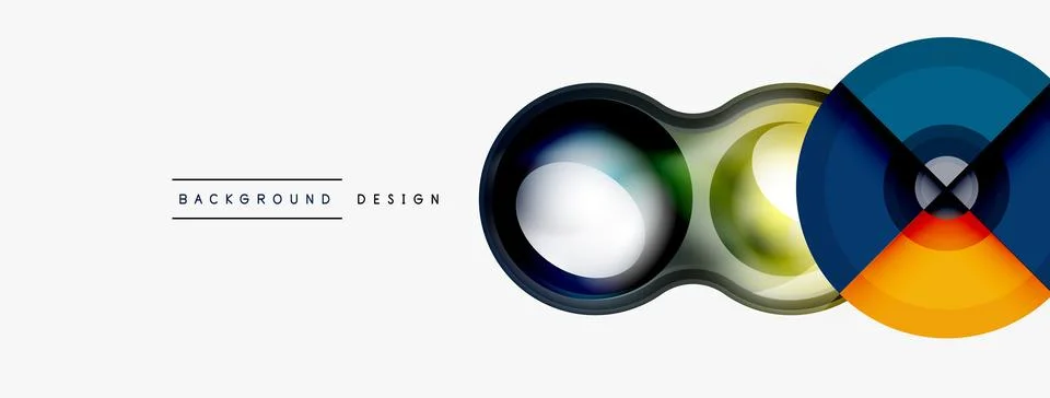 Circle pattern background. Abstract backgrounds bundle for wallpaper, banner Stock Illustration