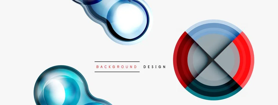 Circle pattern background. Abstract backgrounds bundle for wallpaper, banner Stock Illustration