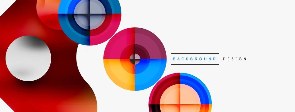 Circle pattern background. Abstract backgrounds bundle for wallpaper, banner Stock Illustration