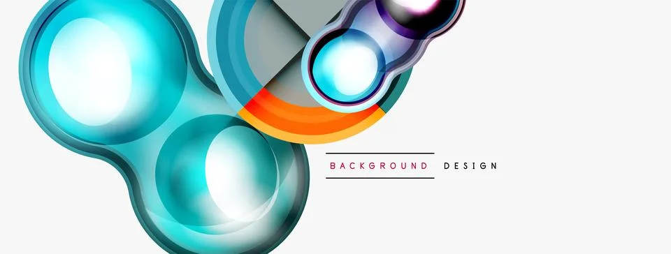 Circle pattern background. Abstract backgrounds bundle for wallpaper, banner Stock Illustration