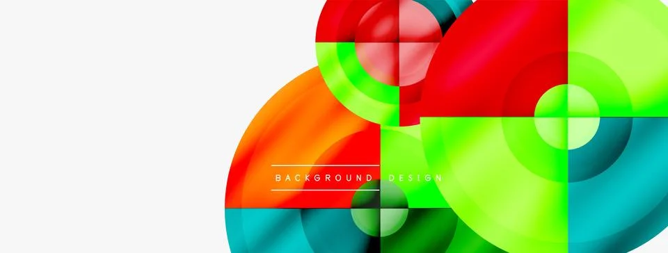 Circle pattern background. Abstract backgrounds bundle for wallpaper, banner Stock Illustration
