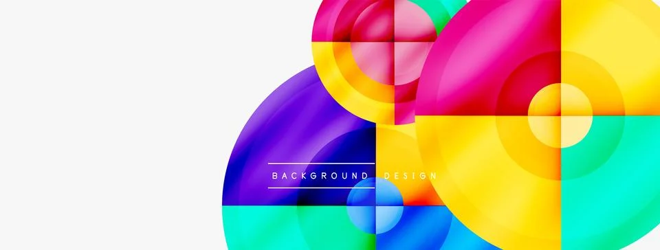 Circle pattern background. Abstract backgrounds bundle for wallpaper, banner Stock Illustration