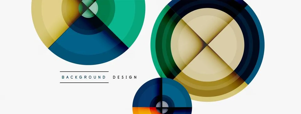 Circle pattern background. Abstract backgrounds bundle for wallpaper, banner Stock Illustration