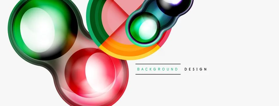 Circle pattern background. Abstract backgrounds bundle for wallpaper, banner Stock Illustration