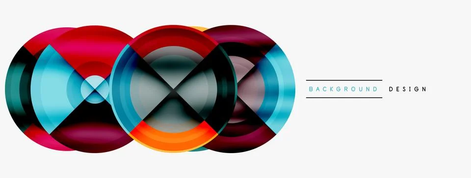 Circle pattern background. Abstract backgrounds bundle for wallpaper, banner Stock Illustration