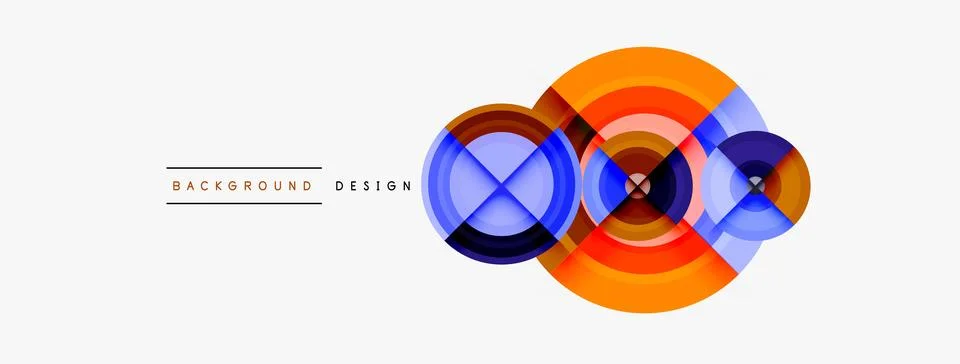 Circle pattern background. Abstract backgrounds bundle for wallpaper, banner Stock Illustration