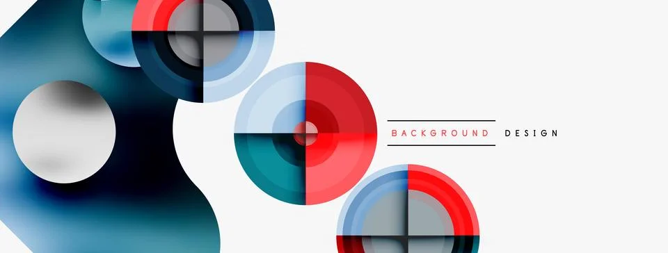 Circle pattern background. Abstract backgrounds bundle for wallpaper, banner Illustrazione stock