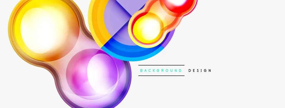 Circle pattern background. Abstract backgrounds bundle for wallpaper, banner Stock Illustration