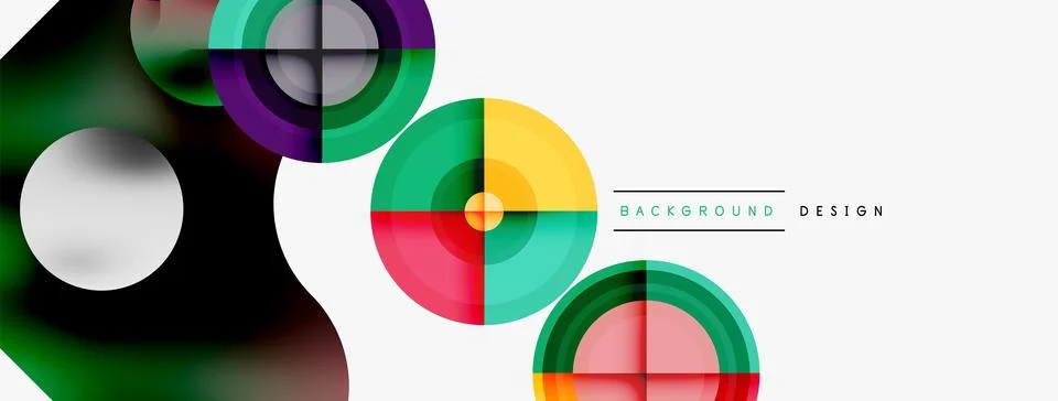 Circle pattern background. Abstract backgrounds bundle for wallpaper, banner Stock Illustration