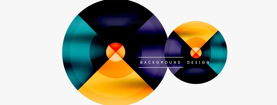 Circle pattern background. Abstract backgrounds bundle for wallpaper, banner Stock Illustration