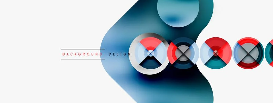 Circle pattern background. Abstract backgrounds bundle for wallpaper, banner Stock Illustration