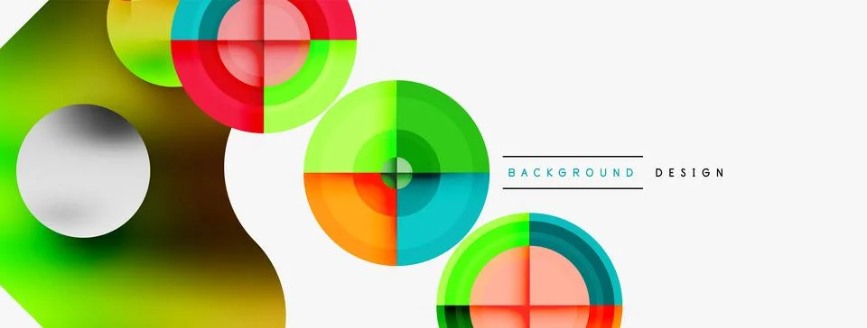 Circle pattern background. Abstract backgrounds bundle for wallpaper, banner Illustrazione stock