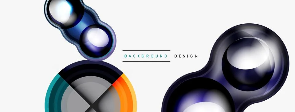 Circle pattern background. Abstract backgrounds bundle for wallpaper, banner Stock Illustration