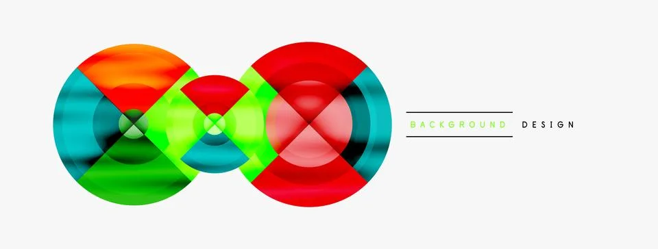 Circle pattern background. Abstract backgrounds bundle for wallpaper, banner Stock Illustration