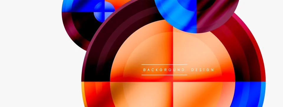 Circle pattern background. Abstract backgrounds bundle for wallpaper, banner Stock Illustration