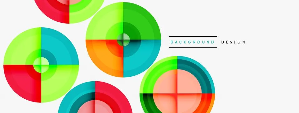 Circle pattern background. Abstract backgrounds bundle for wallpaper, banner Stock Illustration