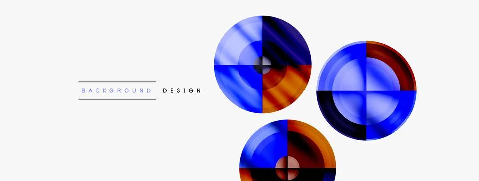 Circle pattern background. Abstract backgrounds bundle for wallpaper, banner Stock Illustration