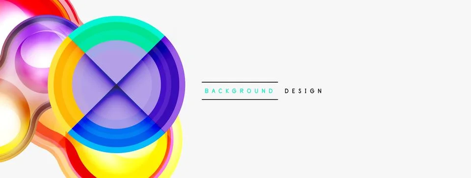 Circle pattern background. Abstract backgrounds bundle for wallpaper, banner Stock Illustration