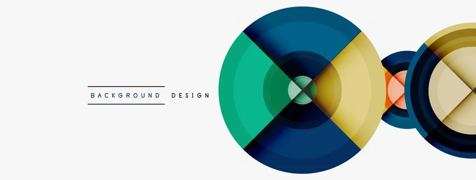 Circle pattern background. Abstract backgrounds bundle for wallpaper, banner Stock Illustration