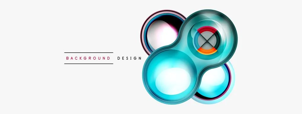 Circle pattern background. Abstract backgrounds bundle for wallpaper, banner Stock Illustration