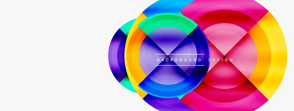 Circle pattern background. Abstract backgrounds bundle for wallpaper, banner Stock Illustration