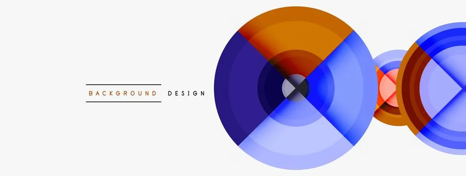 Circle pattern background. Abstract backgrounds bundle for wallpaper, banner Stock Illustration