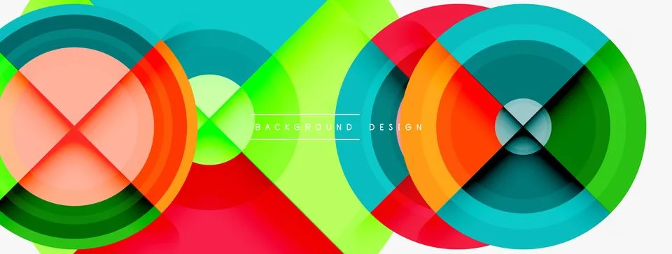 Circle pattern background. Abstract backgrounds bundle for wallpaper, banner Stock Illustration