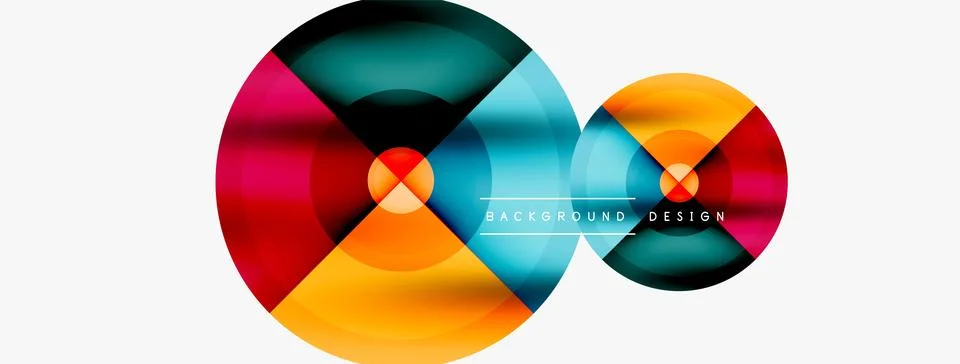 Circle pattern background. Abstract backgrounds bundle for wallpaper, banner Stock Illustration
