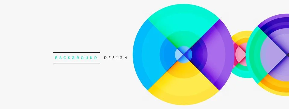 Circle pattern background. Abstract backgrounds bundle for wallpaper, banner Stock Illustration