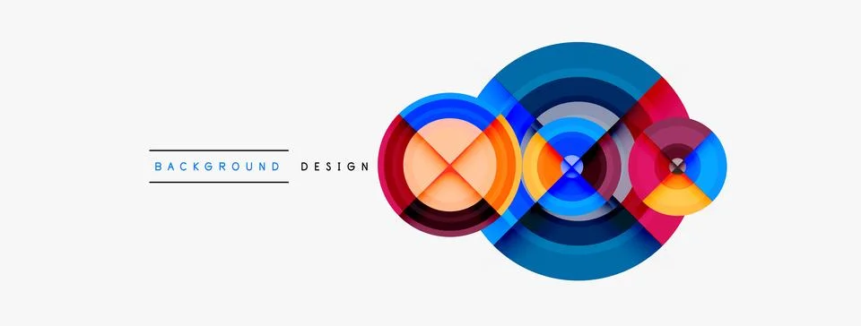 Circle pattern background. Abstract backgrounds bundle for wallpaper, banner Stock Illustration