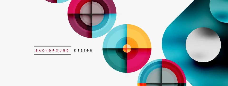 Circle pattern background. Abstract backgrounds bundle for wallpaper, banner Stock Illustration