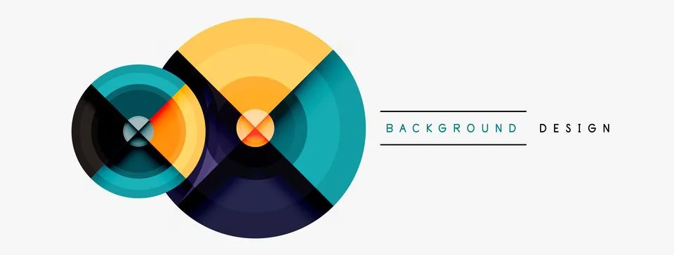 Circle pattern background. Abstract backgrounds bundle for wallpaper, banner Illustrazione stock