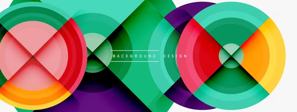 Circle pattern background. Abstract backgrounds bundle for wallpaper, banner Stock Illustration
