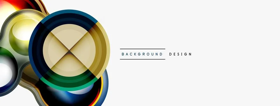 Circle pattern background. Abstract backgrounds bundle for wallpaper, banner Stock Illustration