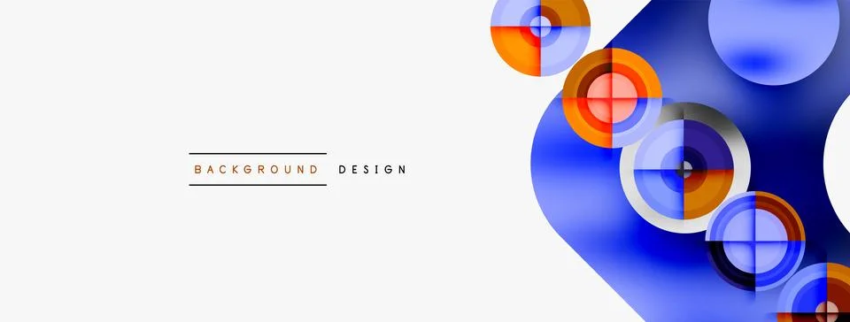 Circle pattern background. Abstract backgrounds bundle for wallpaper, banner Stock Illustration